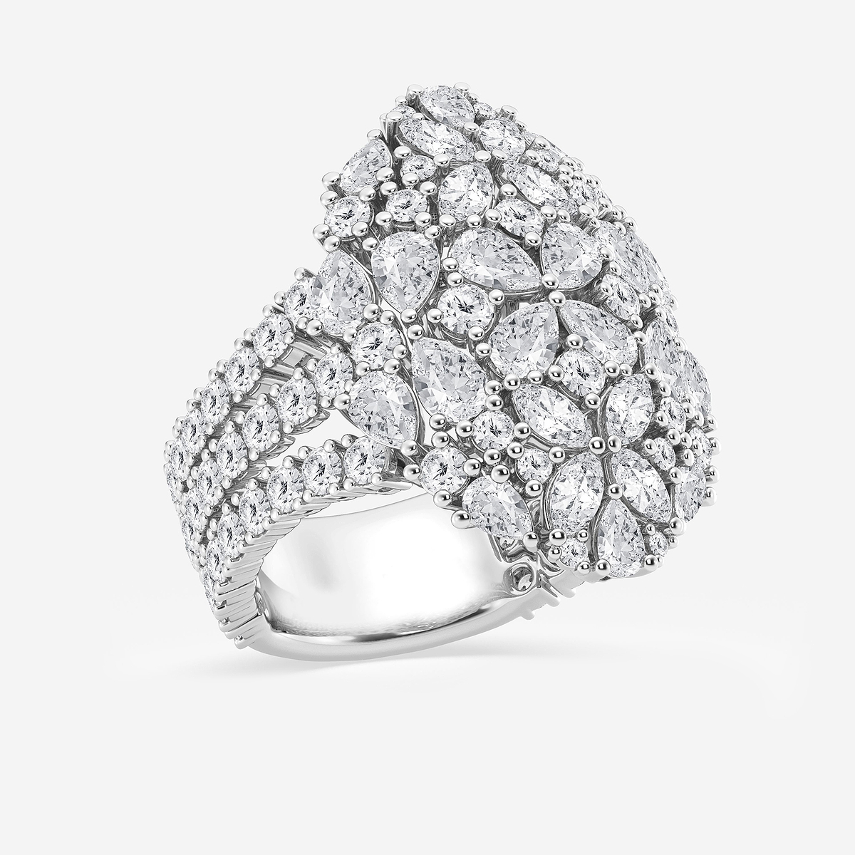 Additional Image 1 for  3 2/5 ctw Multi-Shape Lab Grown Diamond Cocktail Ring