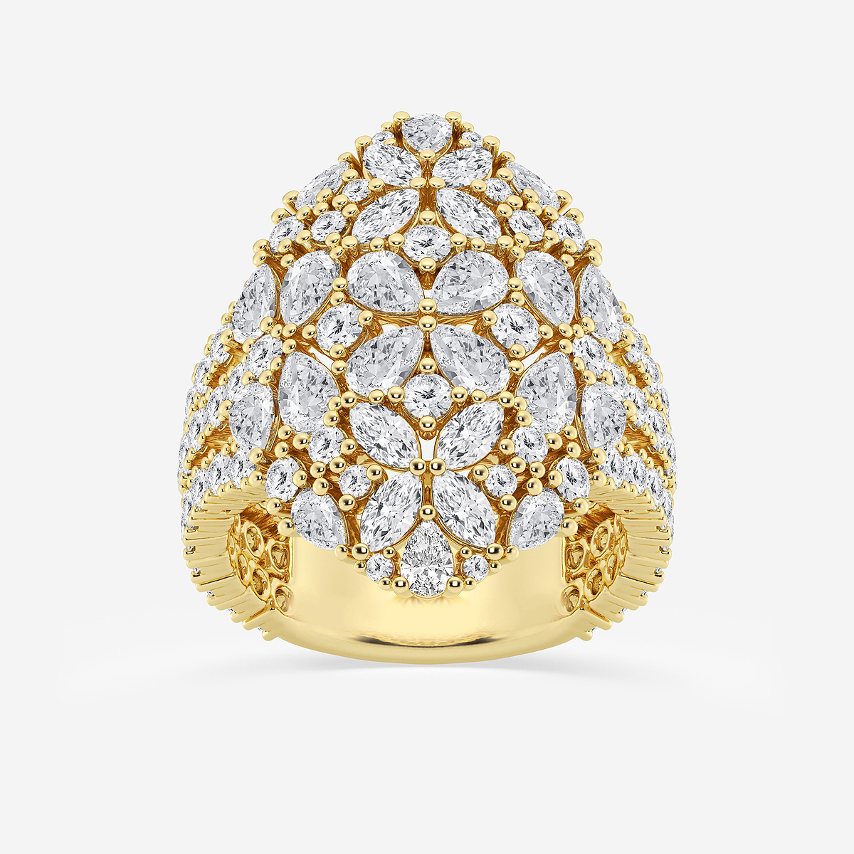 3 2/5 ctw Multi-Shape Lab Grown Diamond Cocktail Ring