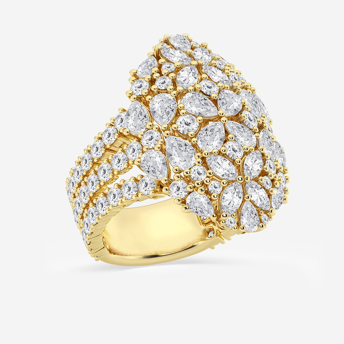 Additional Image 1 for  3 2/5 ctw Multi-Shape Lab Grown Diamond Cocktail Ring