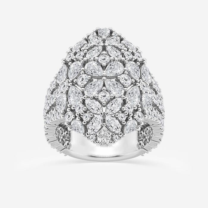 Libretta Ring - 3 2/5 ctw Multi-Shape Lab Grown Diamond Cocktail Ring