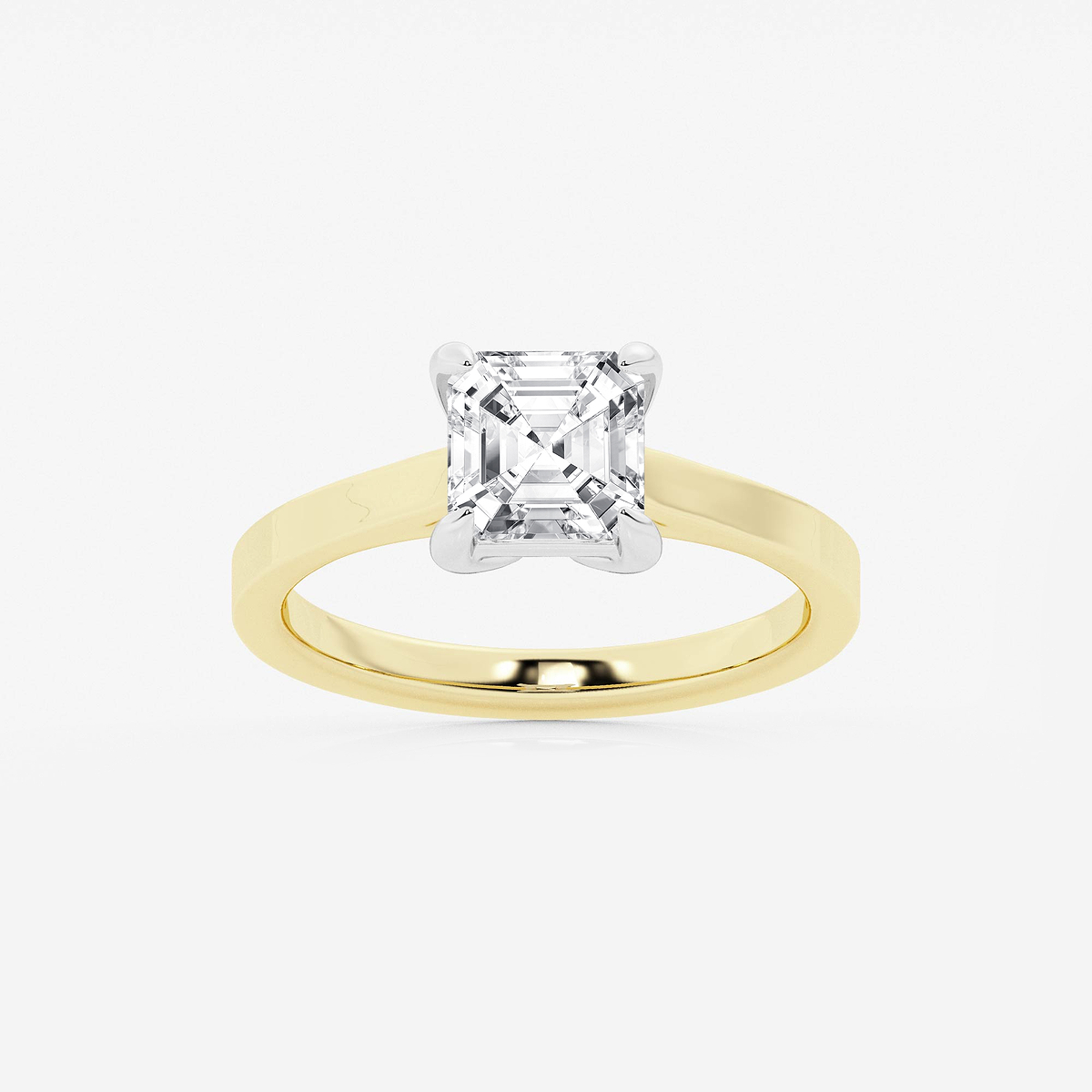 1 1/2 ctw Asscher Lab Grown Diamond Solitaire Engagement Ring