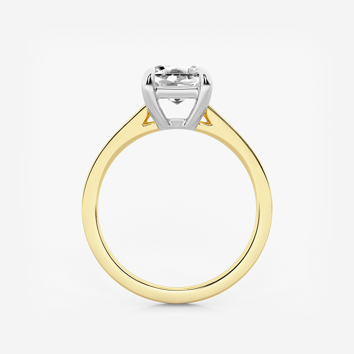 Additional Image 1 for  1 1/2 ctw Asscher Lab Grown Diamond Solitaire Engagement Ring