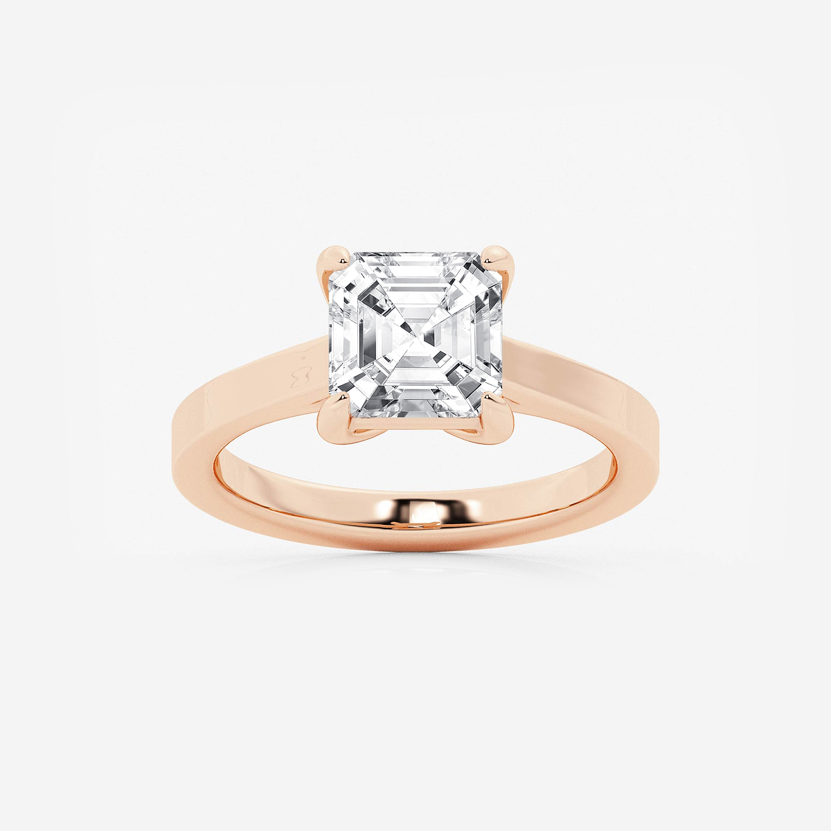 2 1/2 ctw Asscher Lab Grown Diamond Solitaire Engagement Ring