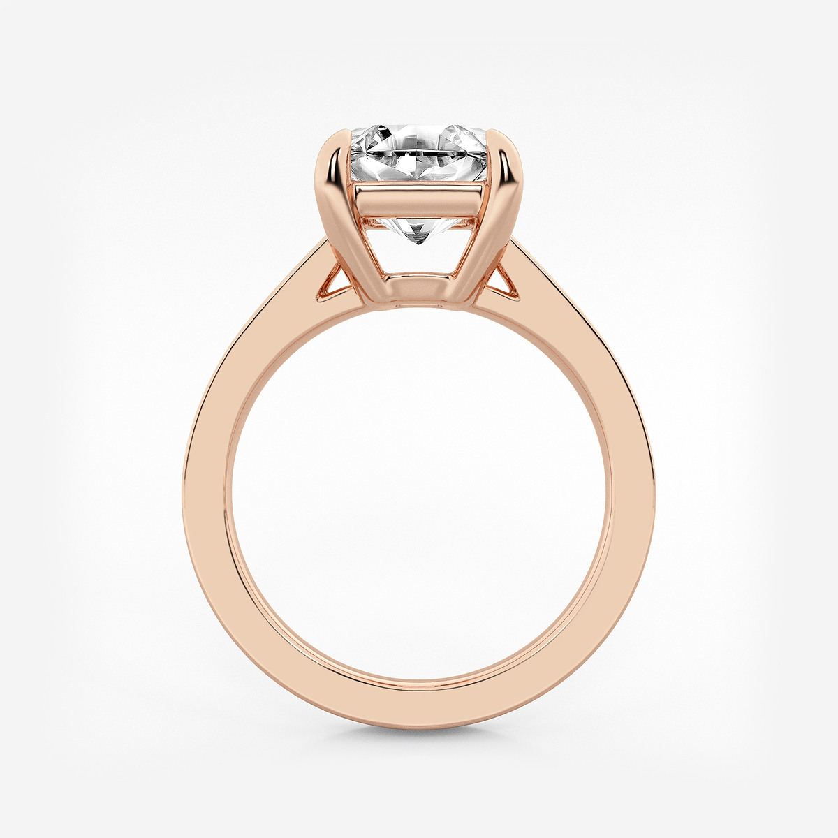 Additional Image 1 for  3 ctw Asscher Lab Grown Diamond Solitaire Engagement Ring