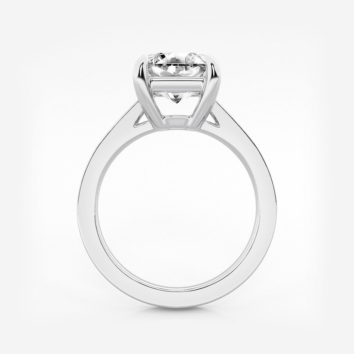 Additional Image 1 for  3 ctw Asscher Lab Grown Diamond Solitaire Engagement Ring