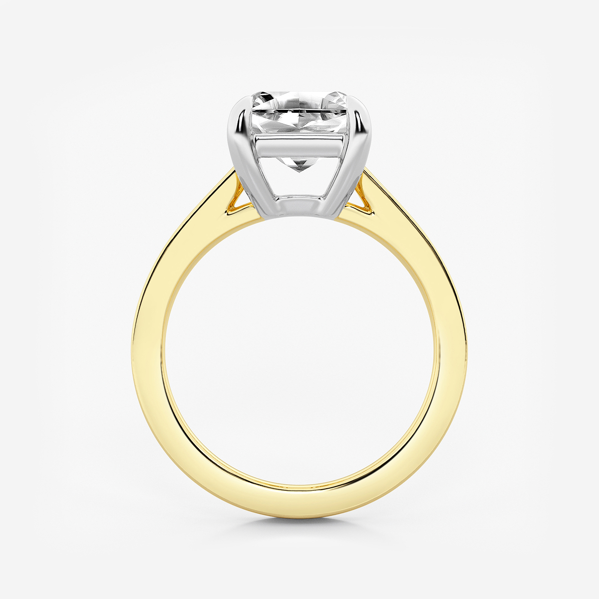 Additional Image 1 for  3 ctw Asscher Lab Grown Diamond Solitaire Engagement Ring