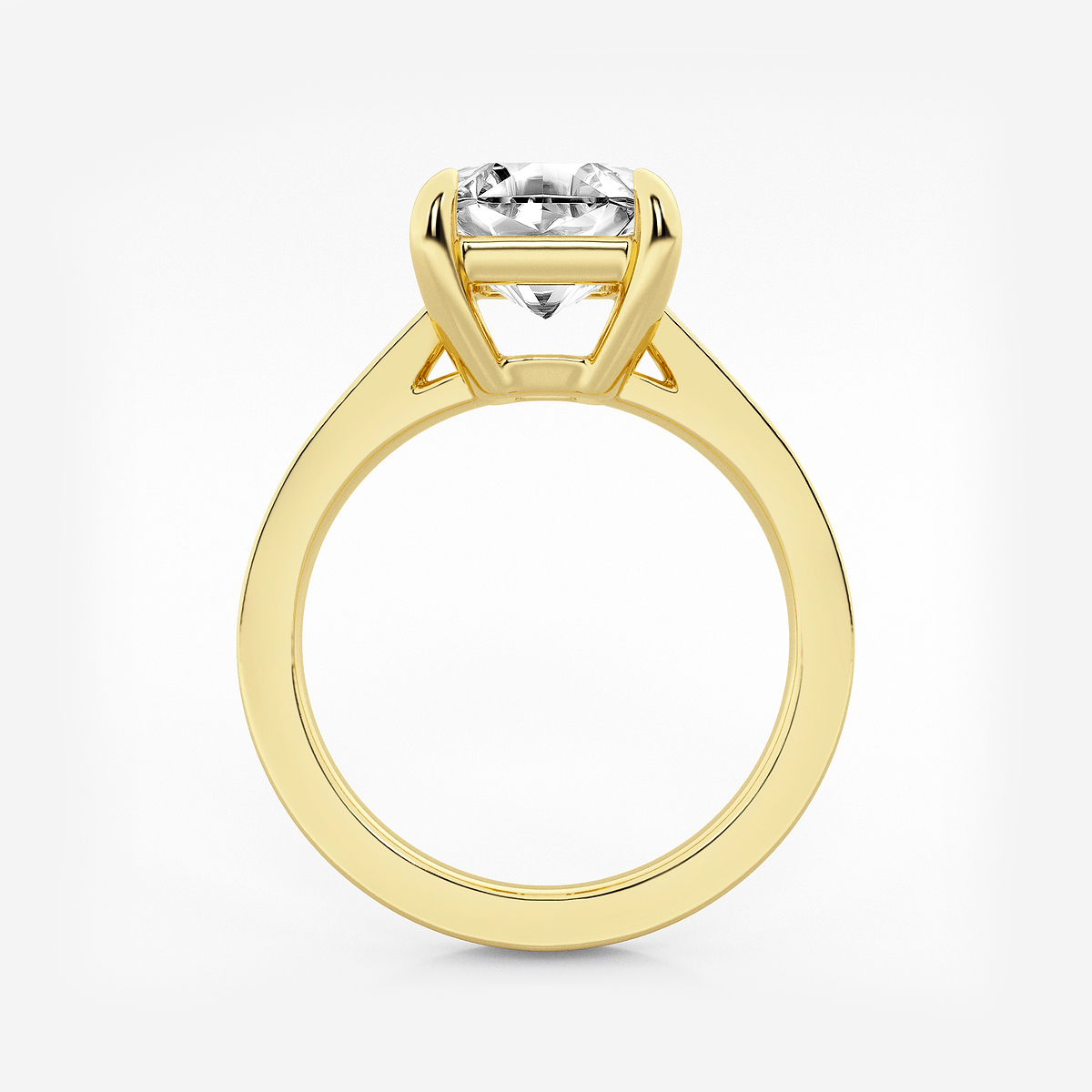 Additional Image 1 for  3 ctw Asscher Lab Grown Diamond Solitaire Engagement Ring