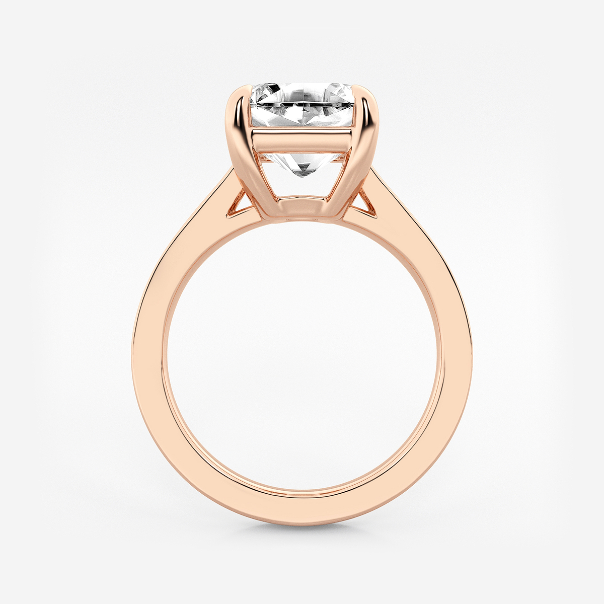 Additional Image 1 for  4 ctw Asscher Lab Grown Diamond Solitaire Engagement Ring