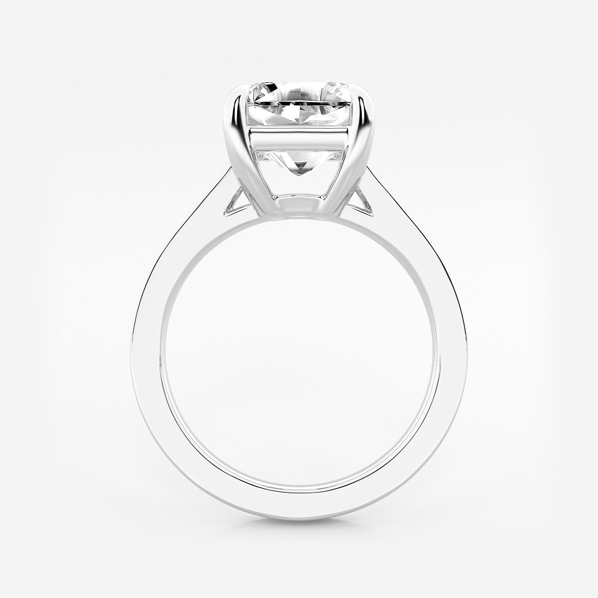 Additional Image 1 for  4 ctw Asscher Lab Grown Diamond Solitaire Engagement Ring