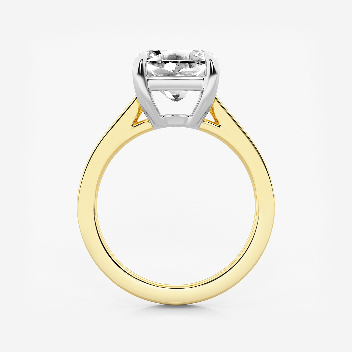 Additional Image 1 for  4 ctw Asscher Lab Grown Diamond Solitaire Engagement Ring