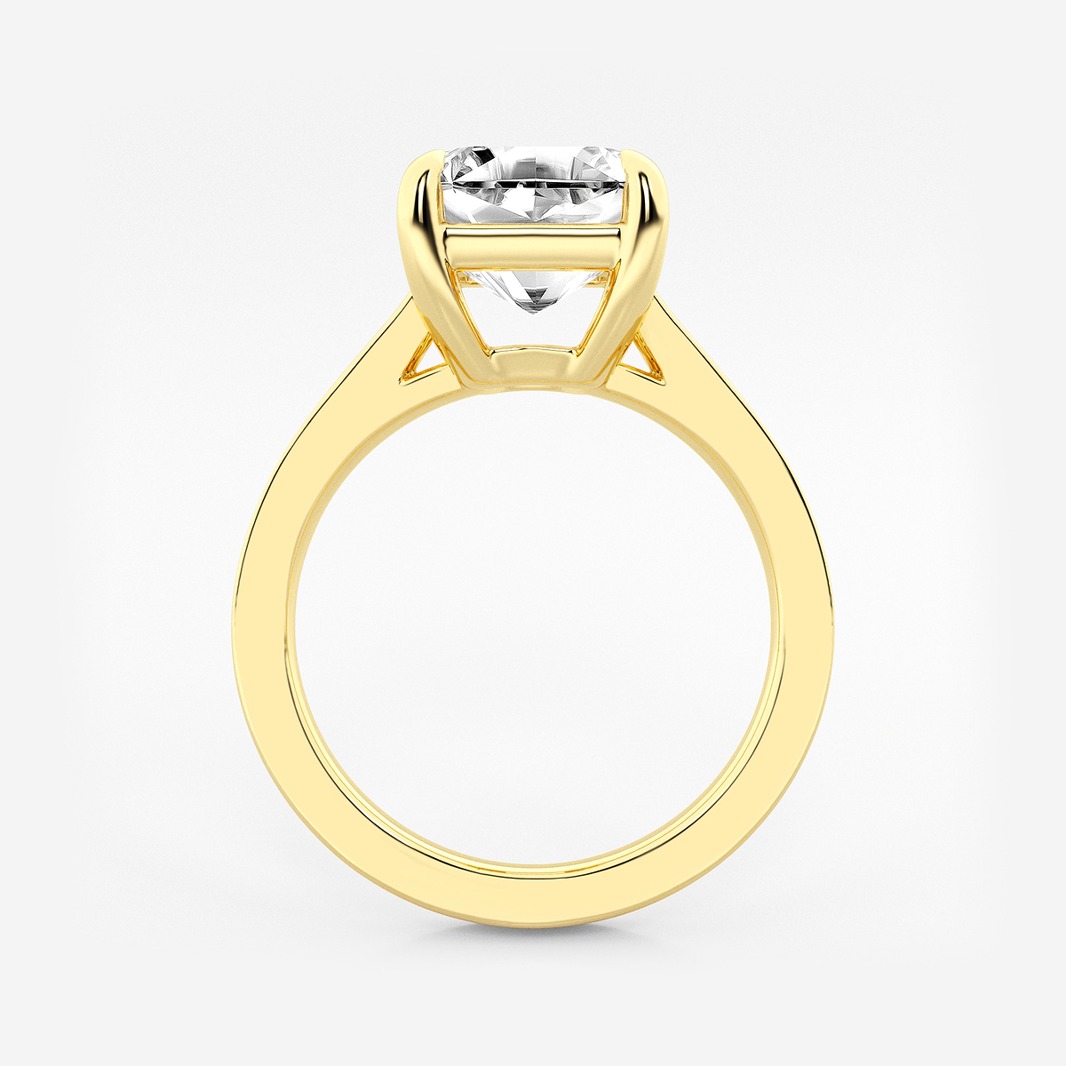 Additional Image 1 for  4 ctw Asscher Lab Grown Diamond Solitaire Engagement Ring