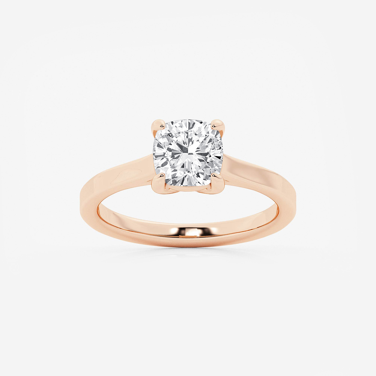 1 1/2 ctw Cushion Lab Grown Diamond Solitaire Engagement Ring