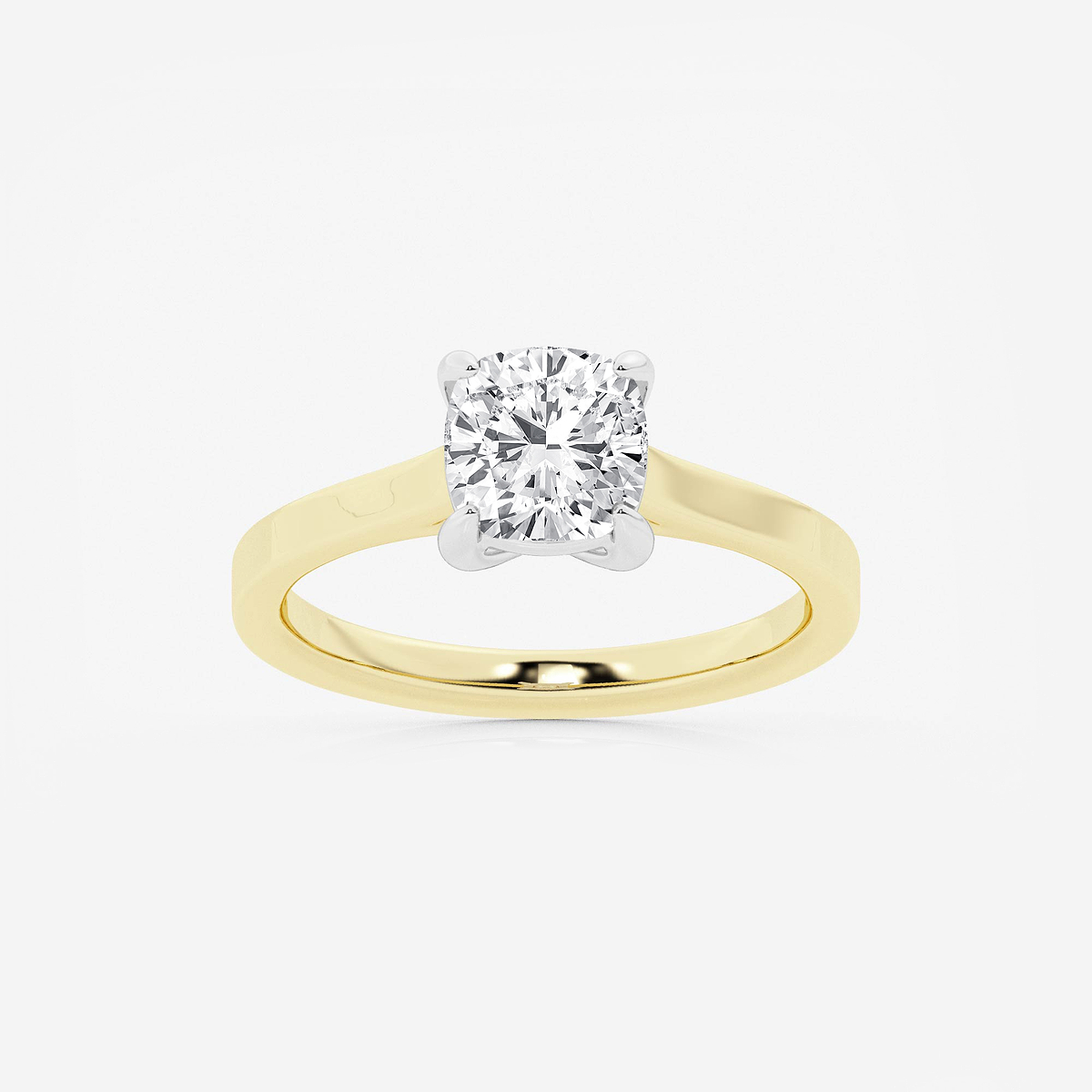 1 1/2 ctw Cushion Lab Grown Diamond Solitaire Engagement Ring