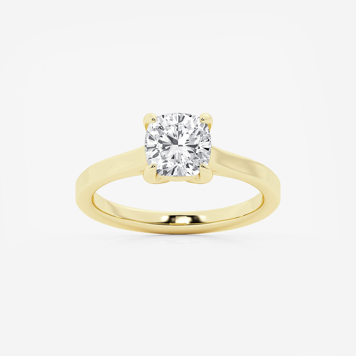 1 1/2 ctw Cushion Lab Grown Diamond Solitaire Engagement Ring