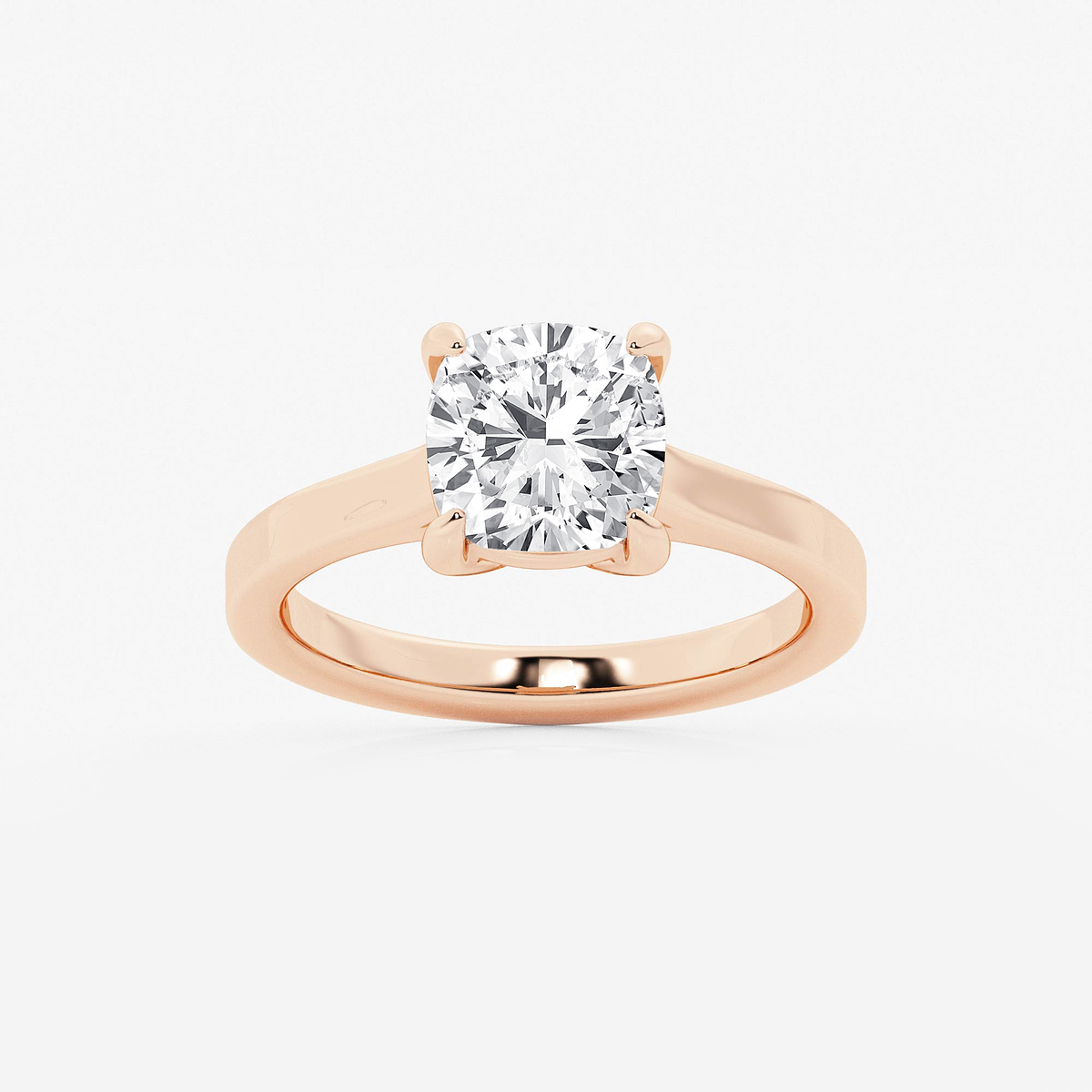 2 1/2 ctw Cushion Lab Grown Diamond Solitaire Engagement Ring