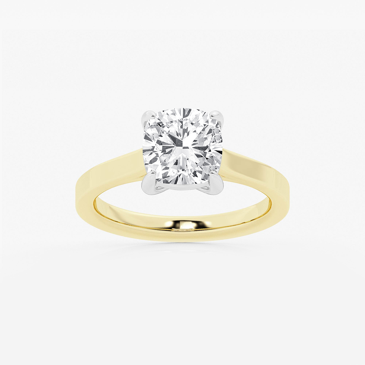 2 1/2 ctw Cushion Lab Grown Diamond Solitaire Engagement Ring