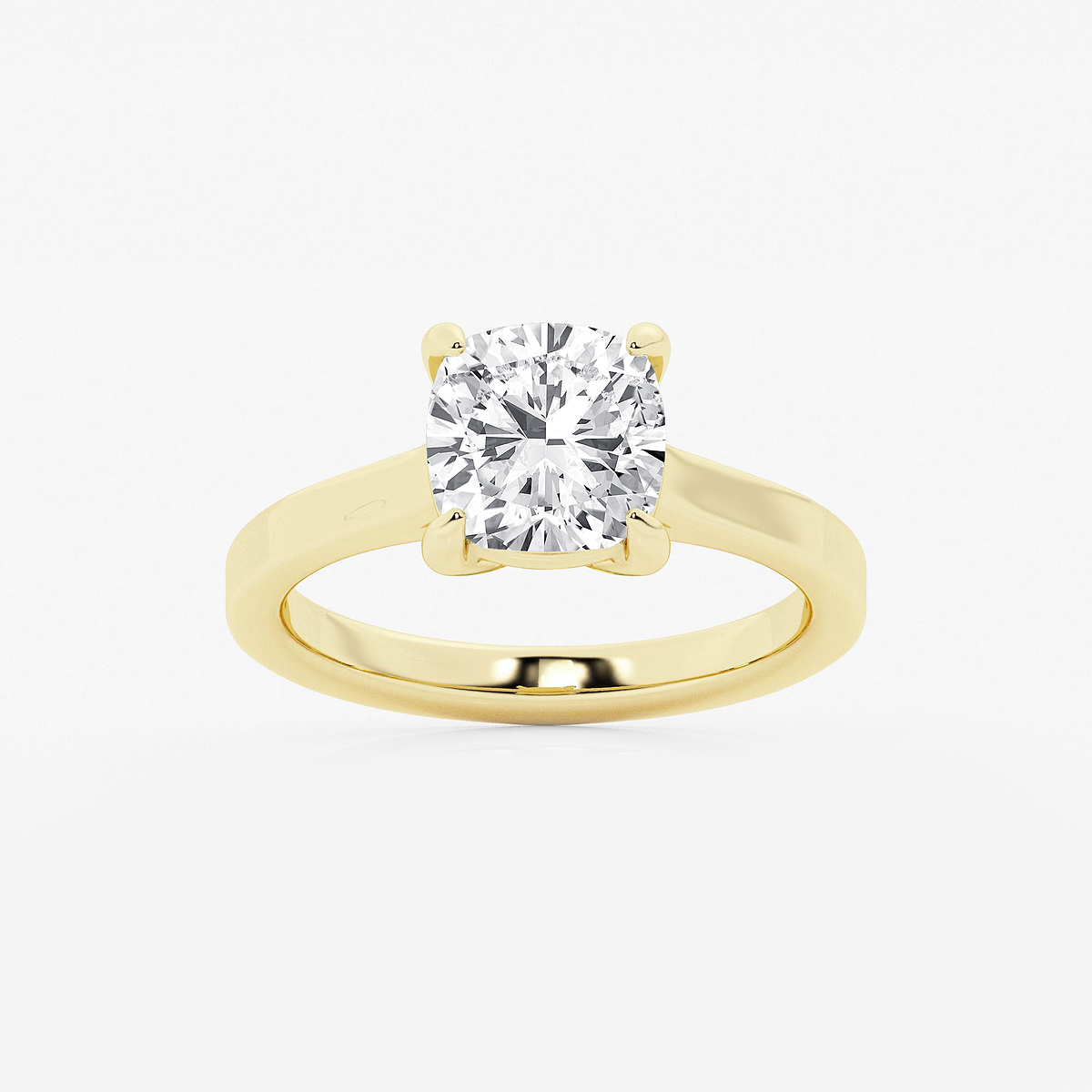 2 1/2 ctw Cushion Lab Grown Diamond Solitaire Engagement Ring