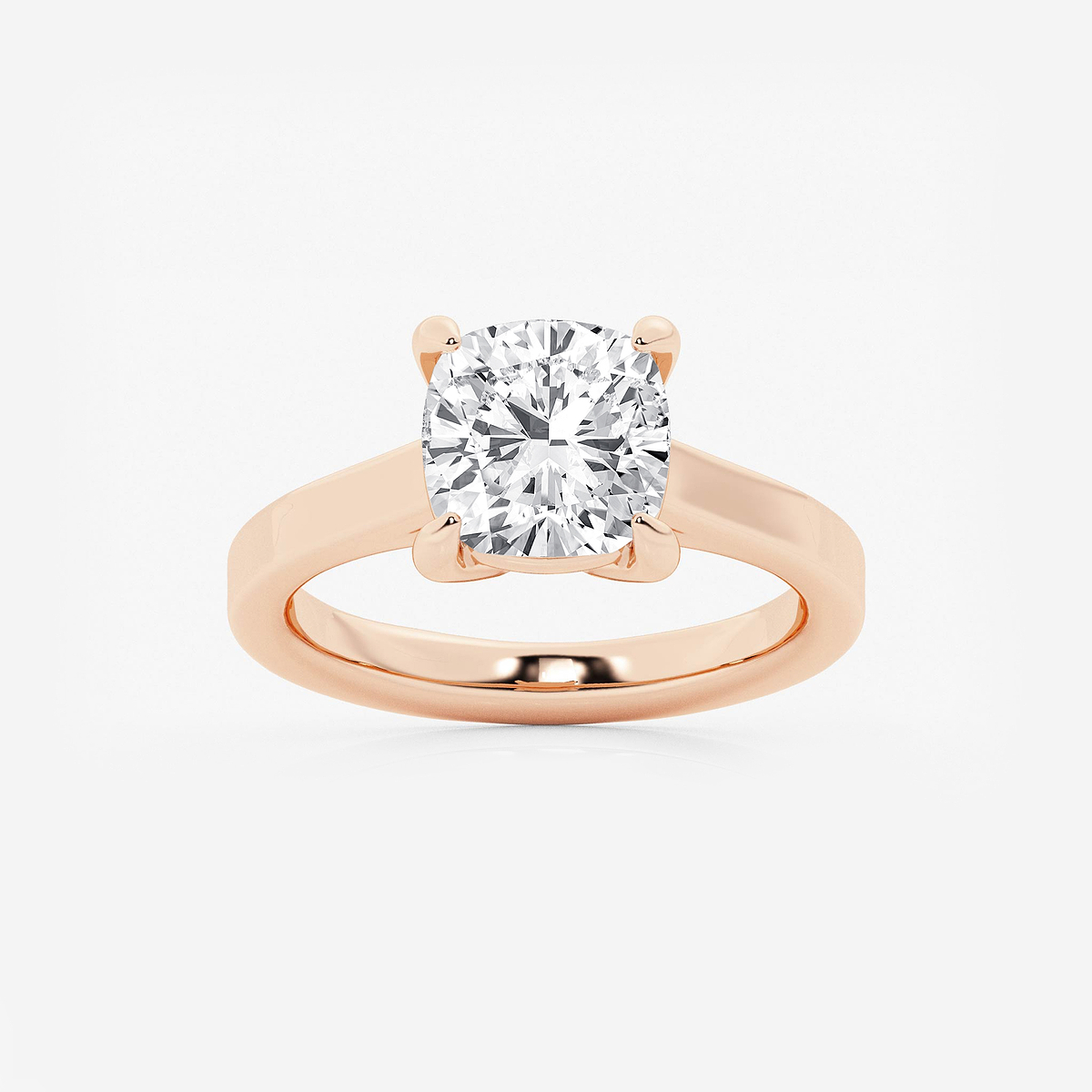 3 ctw Cushion Lab Grown Diamond Solitaire Engagement Ring