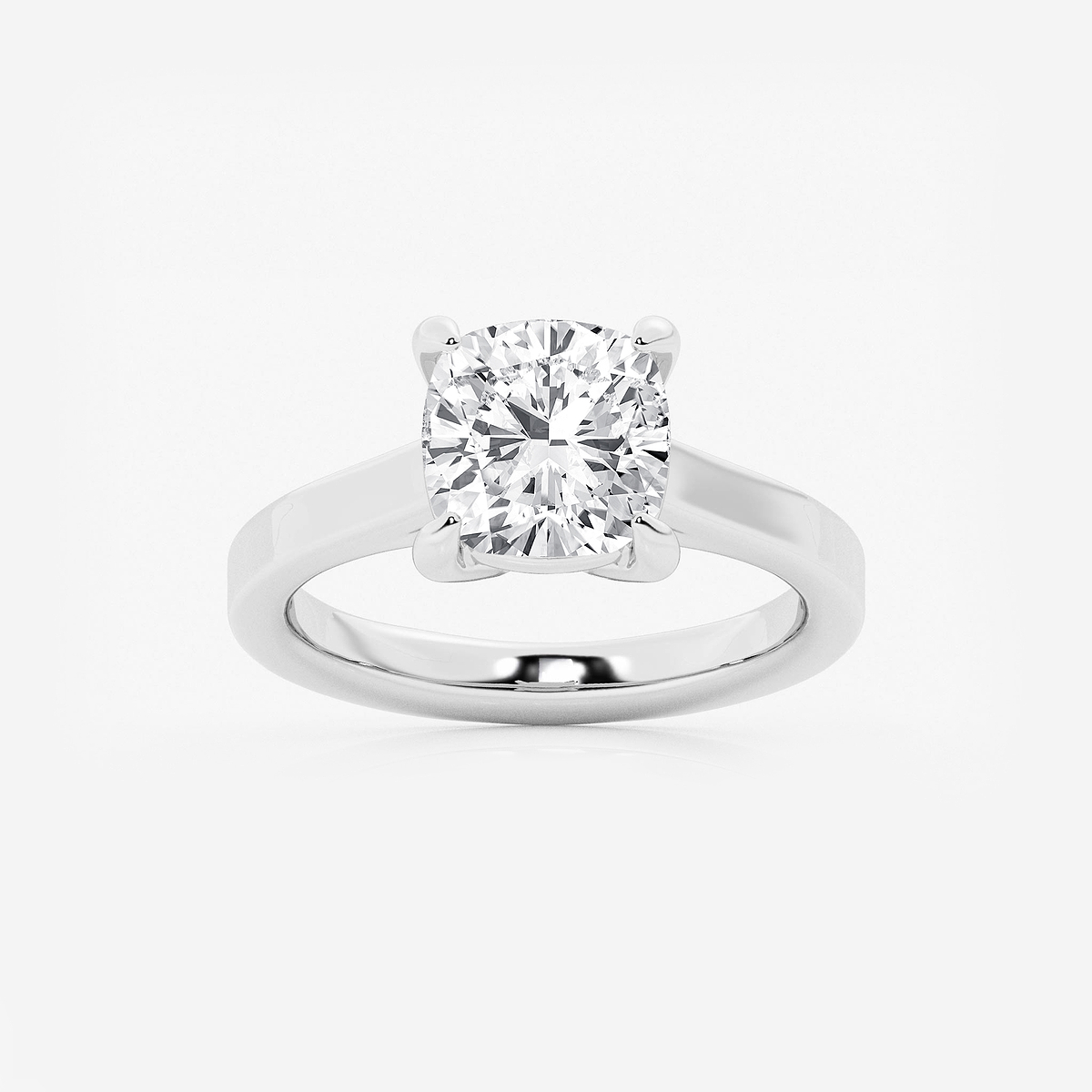 3 ctw Cushion Lab Grown Diamond Solitaire Engagement Ring