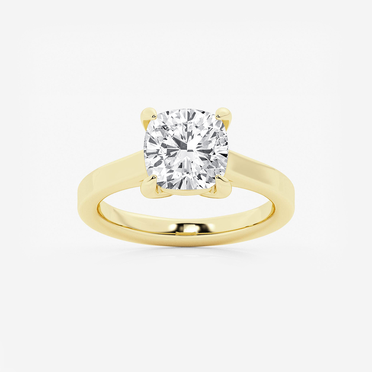 3 ctw Cushion Lab Grown Diamond Solitaire Engagement Ring