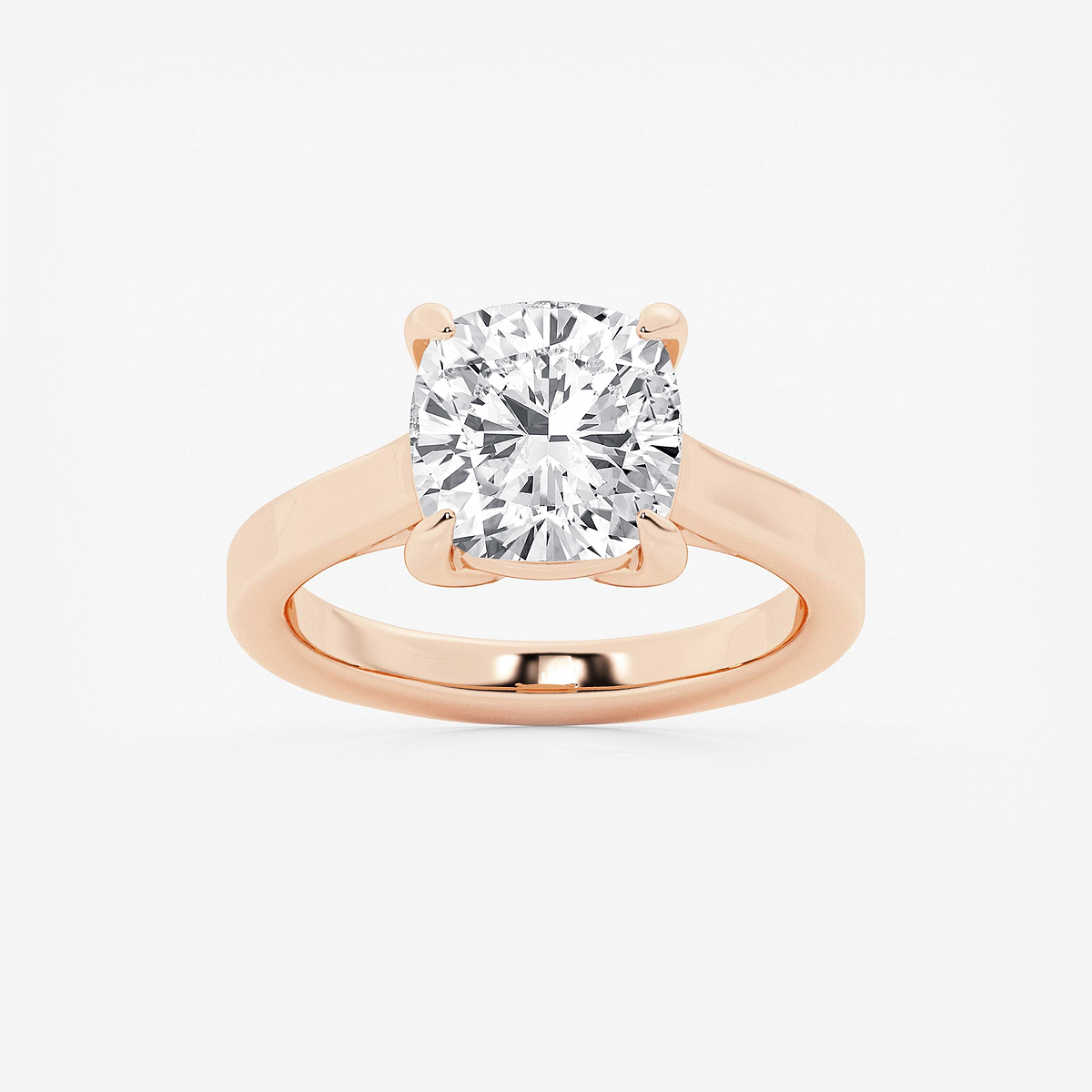 4 ctw Cushion Lab Grown Diamond Solitaire Engagement Ring