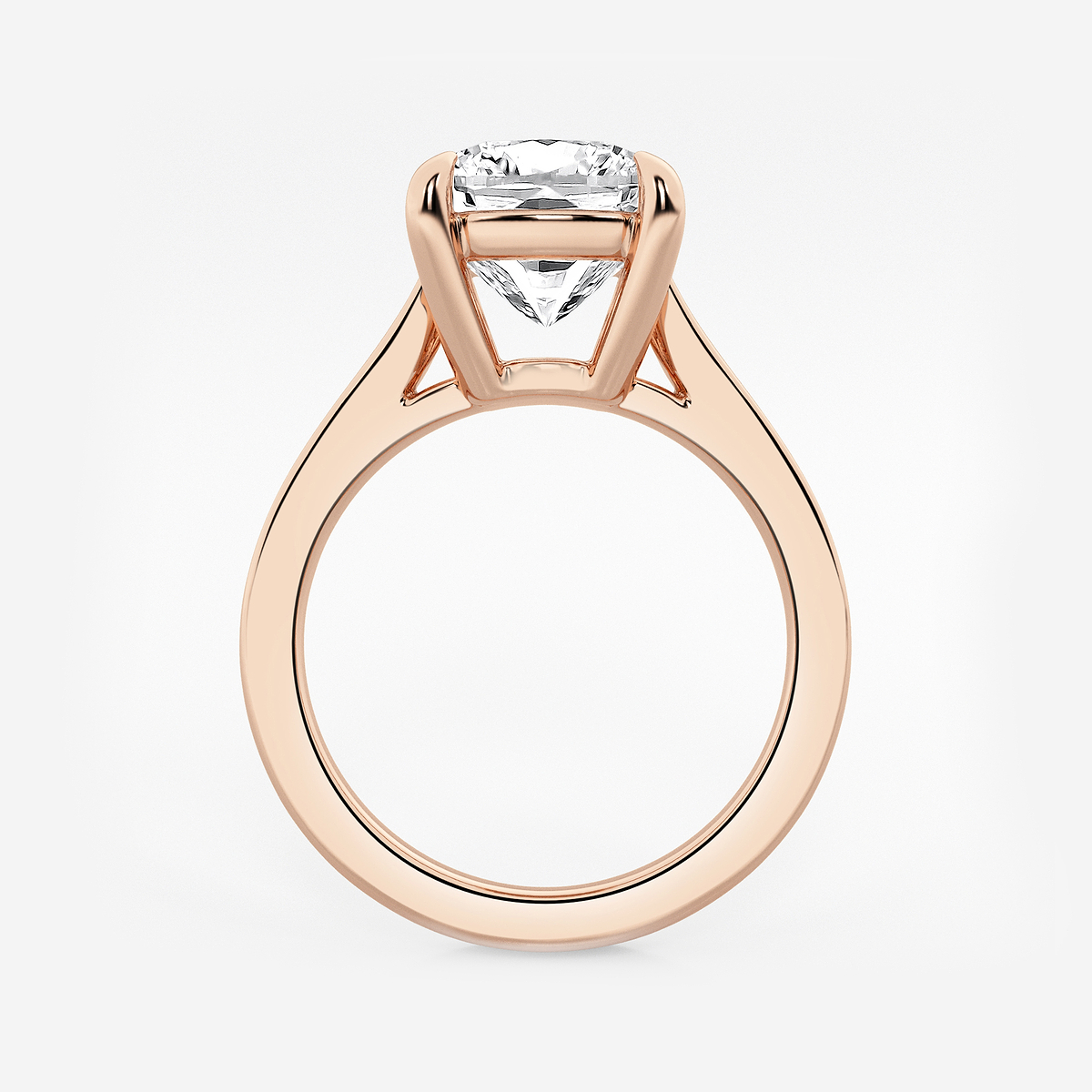 Additional Image 1 for  4 ctw Cushion Lab Grown Diamond Solitaire Engagement Ring