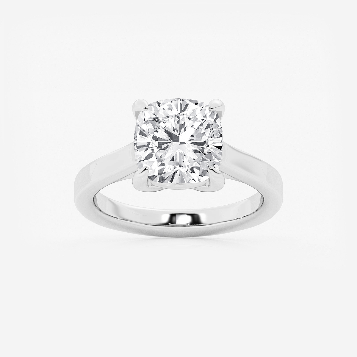 4 ctw Cushion Lab Grown Diamond Solitaire Engagement Ring