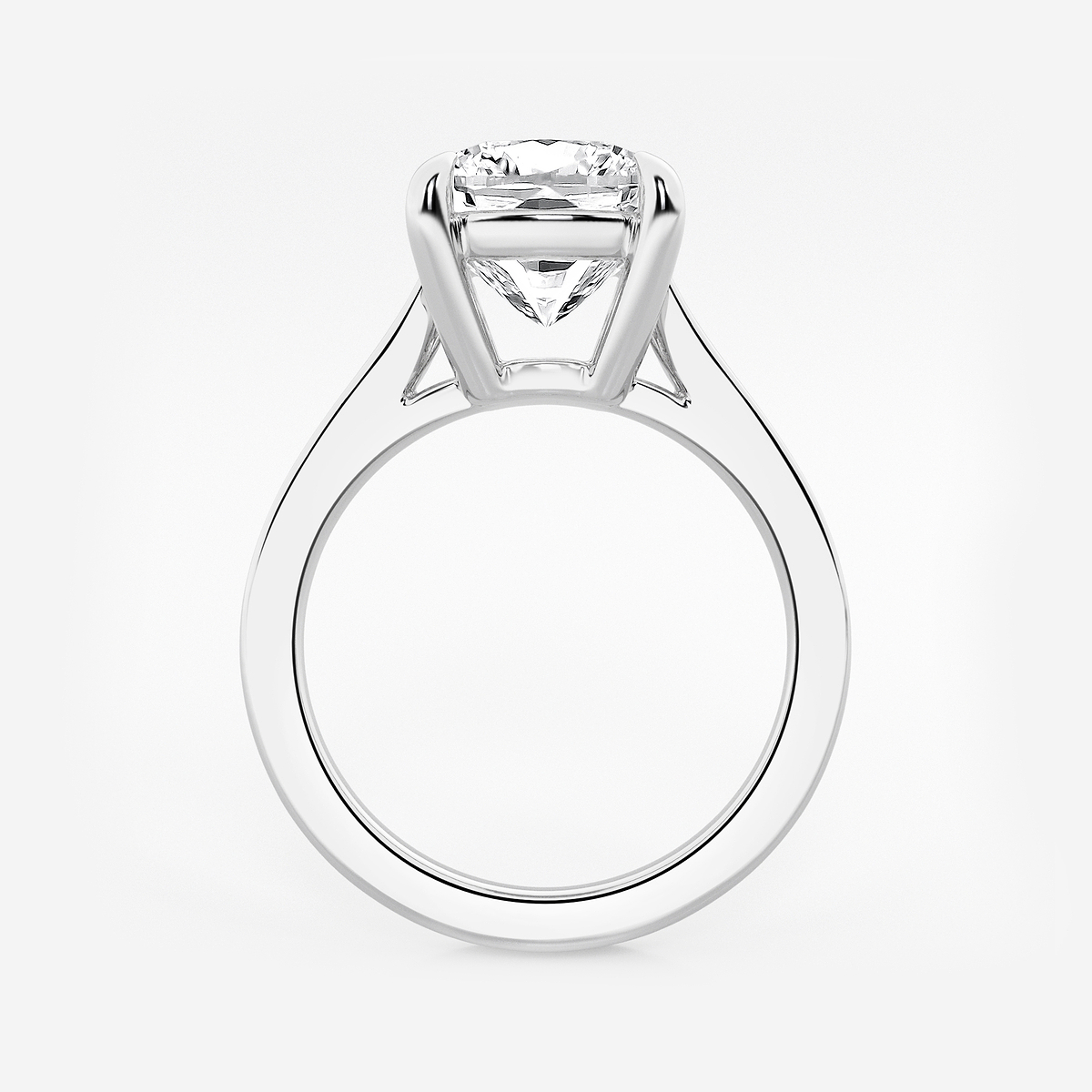 Additional Image 1 for  4 ctw Cushion Lab Grown Diamond Solitaire Engagement Ring