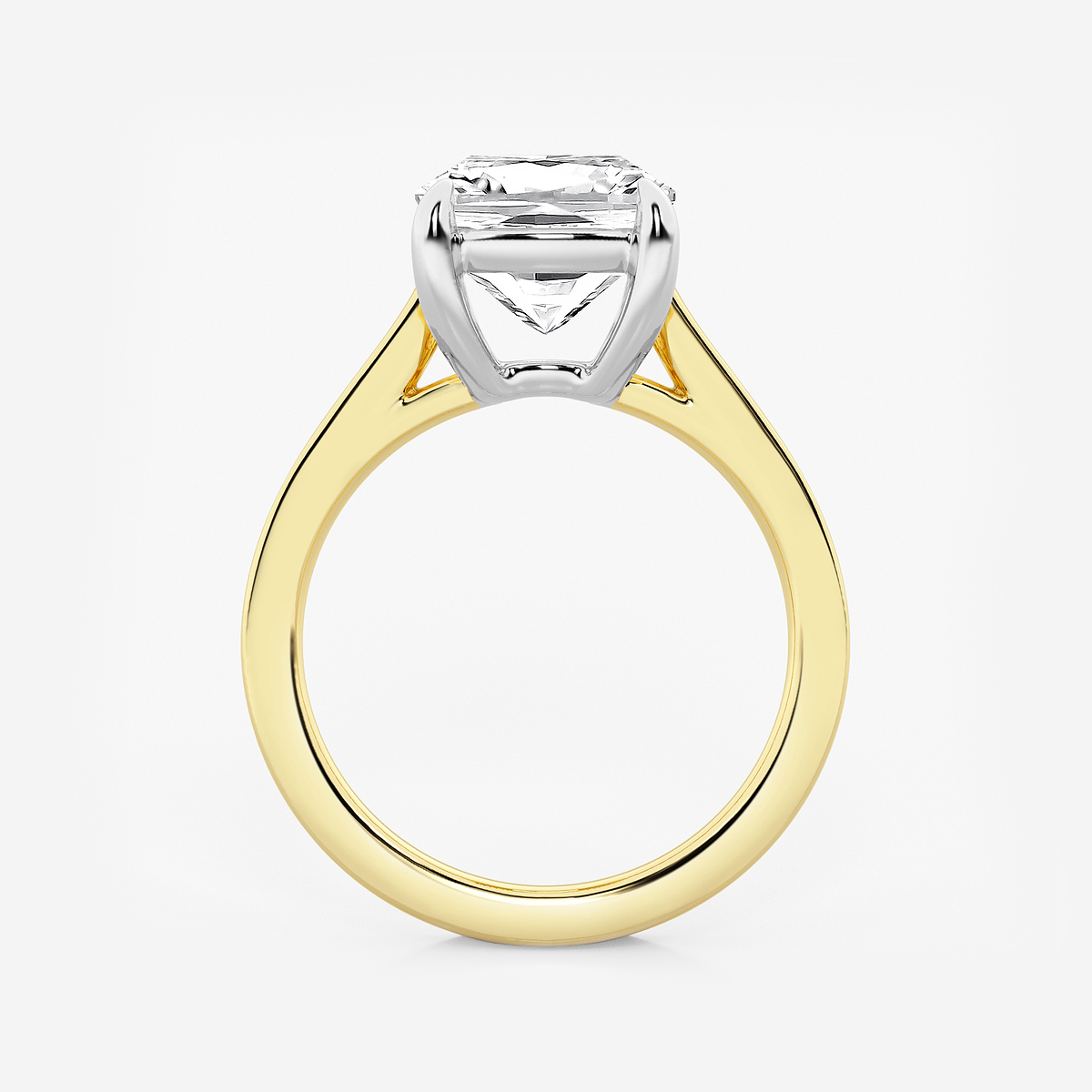 Additional Image 1 for  4 ctw Cushion Lab Grown Diamond Solitaire Engagement Ring