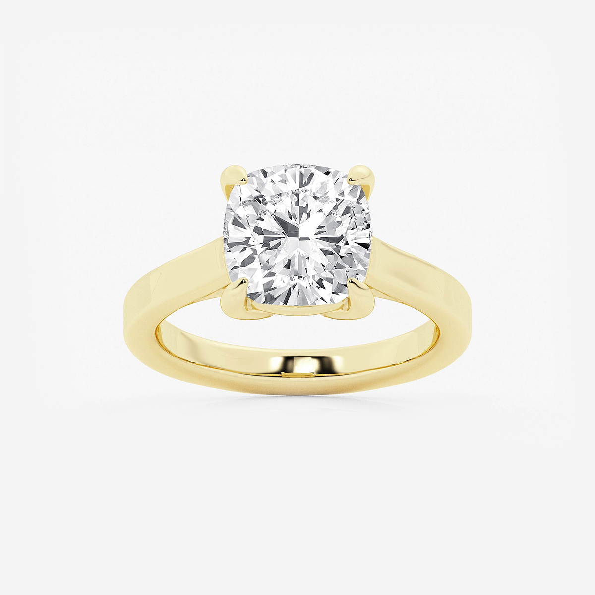 4 ctw Cushion Lab Grown Diamond Solitaire Engagement Ring