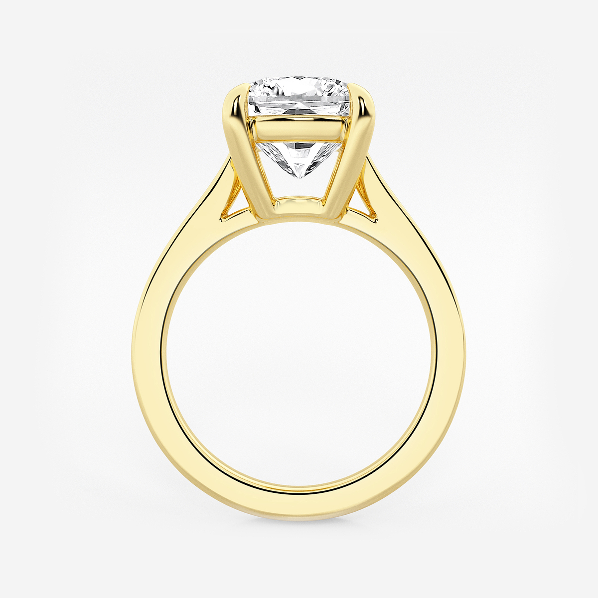 Additional Image 1 for  4 ctw Cushion Lab Grown Diamond Solitaire Engagement Ring