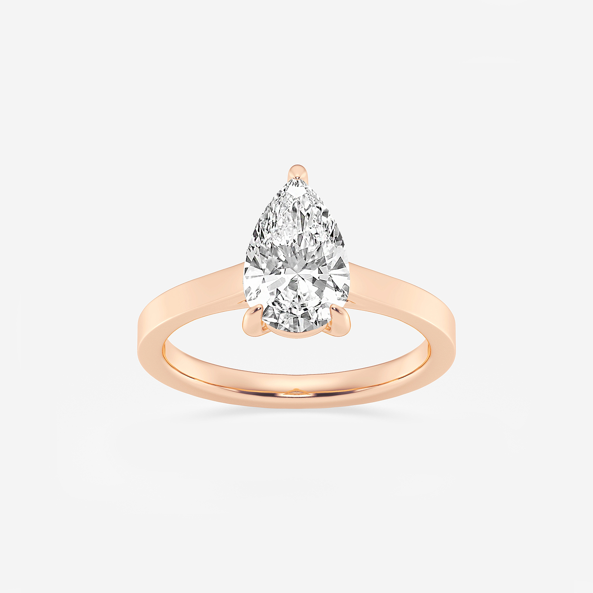 1 1/2 ctw Pear Lab Grown Diamond Solitaire Engagement Ring