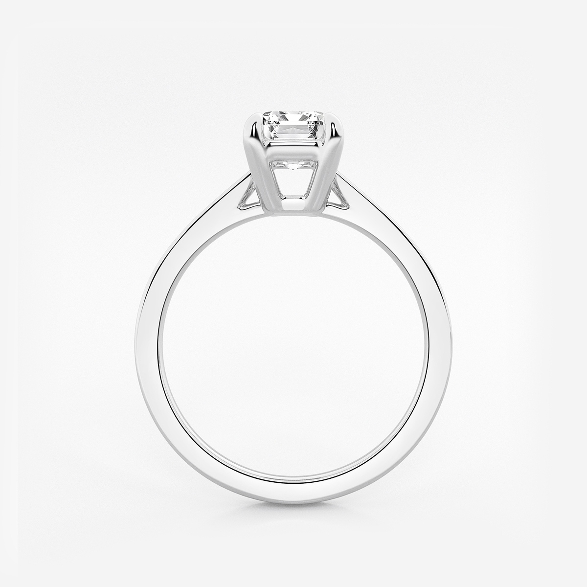 Additional Image 1 for  1 1/2 ctw Emerald Lab Grown Diamond Solitaire Engagement Ring