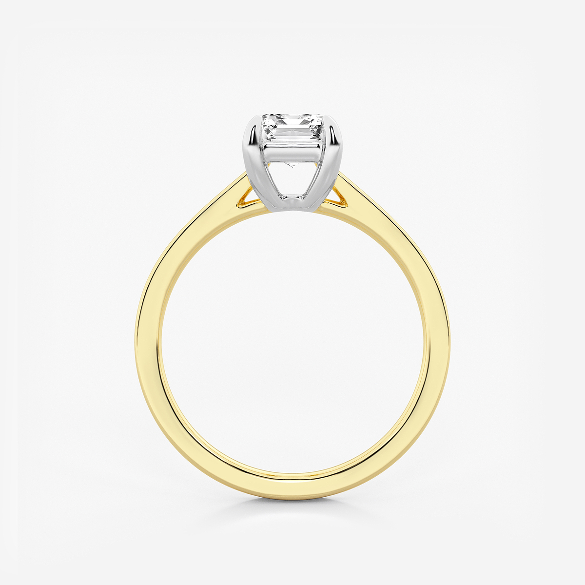 Additional Image 1 for  1 1/2 ctw Emerald Lab Grown Diamond Solitaire Engagement Ring