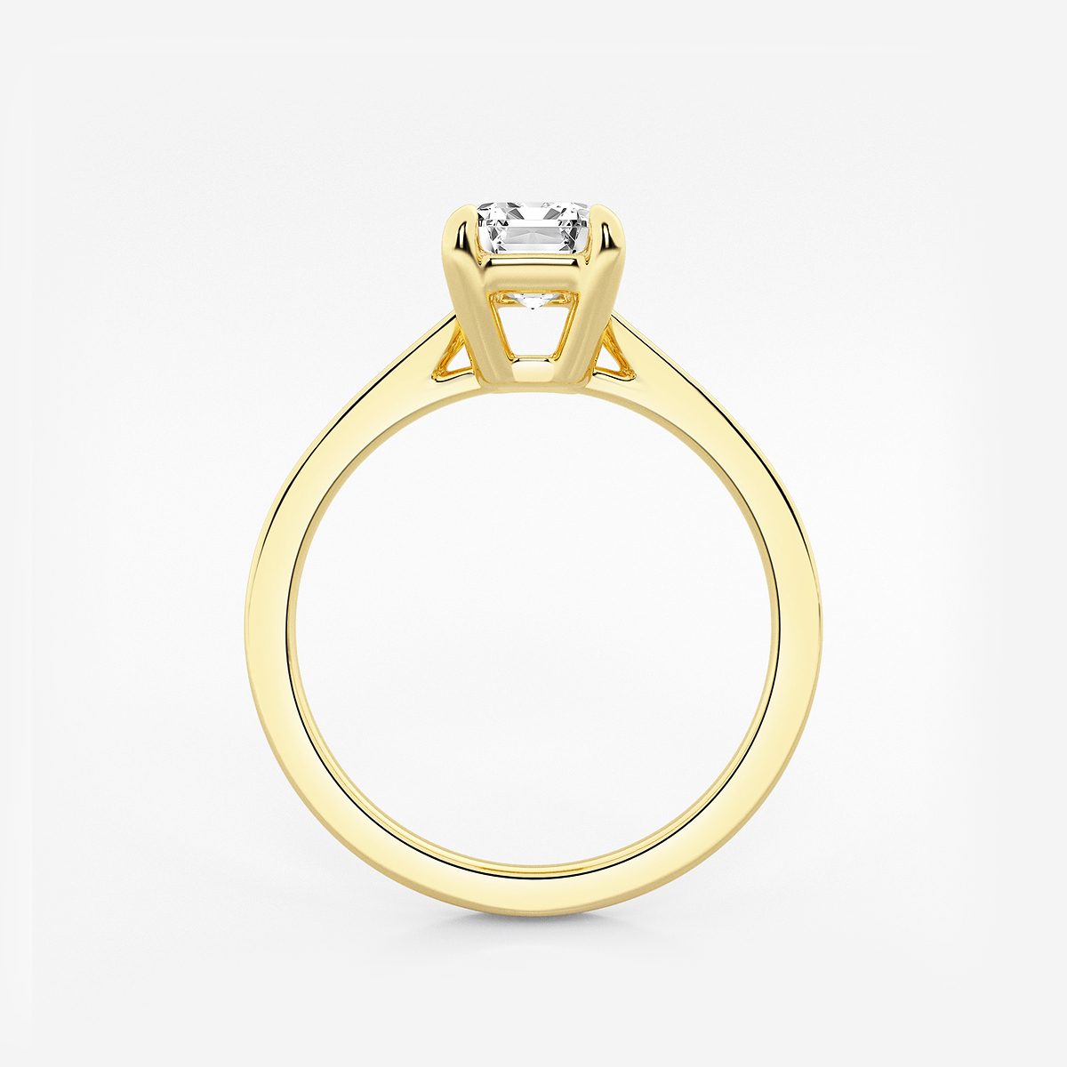 Additional Image 1 for  1 1/2 ctw Emerald Lab Grown Diamond Solitaire Engagement Ring