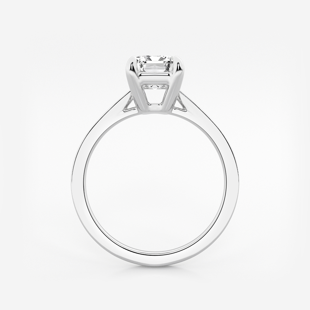 Additional Image 1 for  2 ctw Emerald Lab Grown Diamond Solitaire Engagement Ring