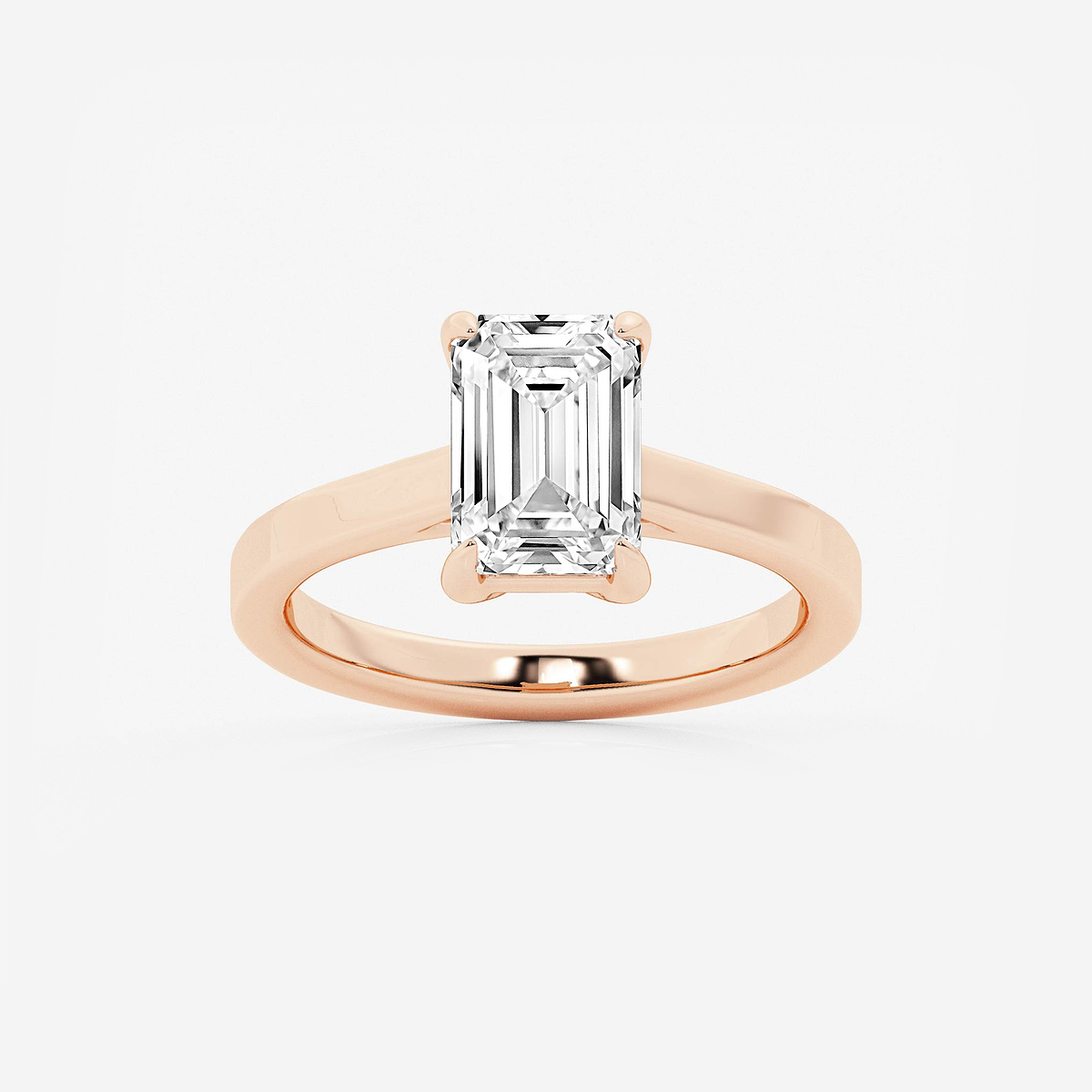 2 1/2 ctw Emerald Lab Grown Diamond Solitaire Engagement Ring