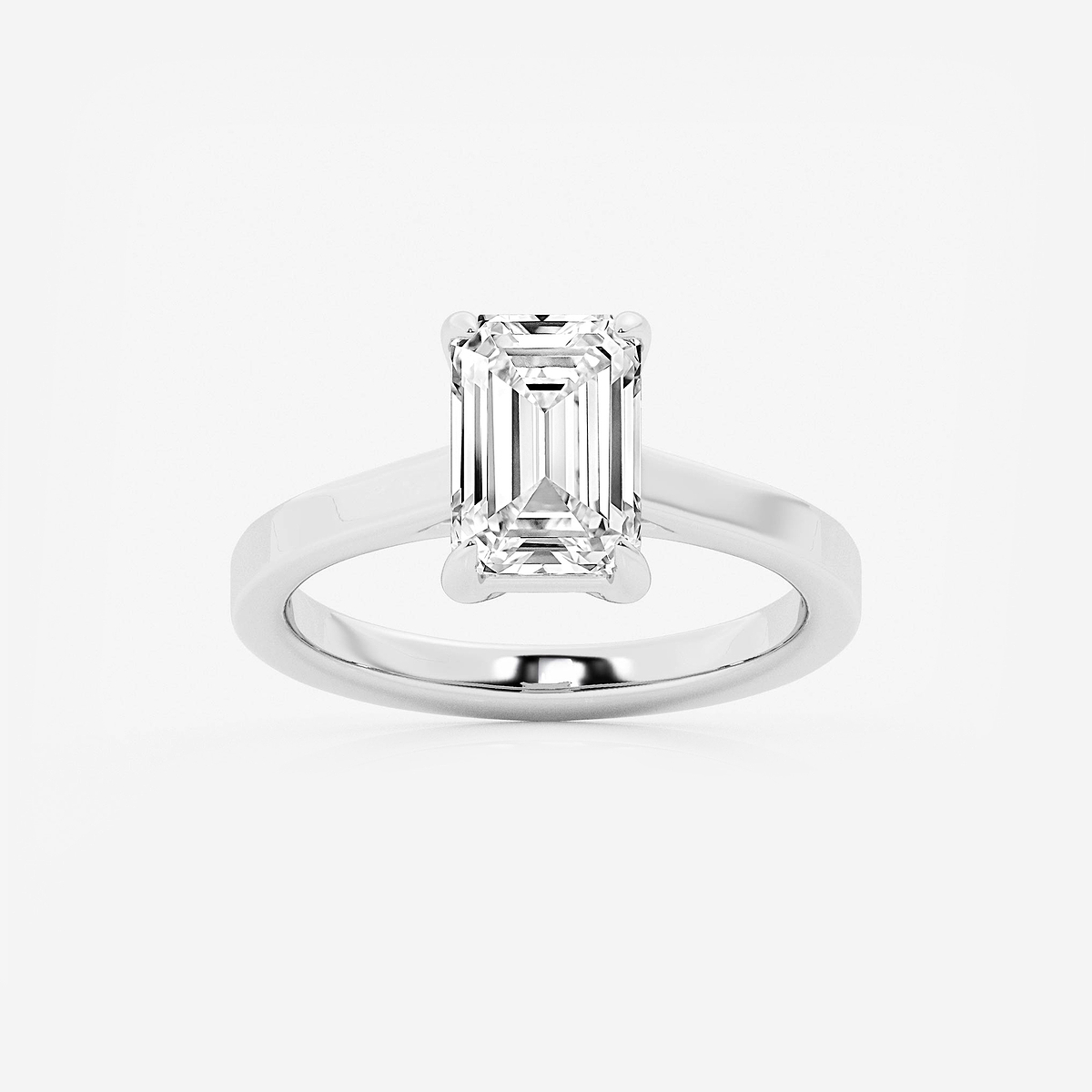 2 1/2 ctw Emerald Lab Grown Diamond Solitaire Engagement Ring