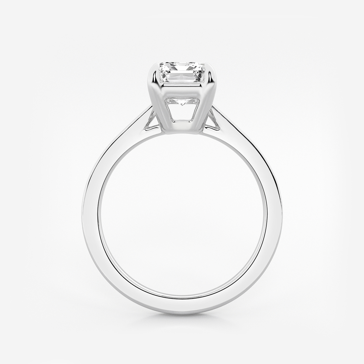 Additional Image 1 for  2 1/2 ctw Emerald Lab Grown Diamond Solitaire Engagement Ring