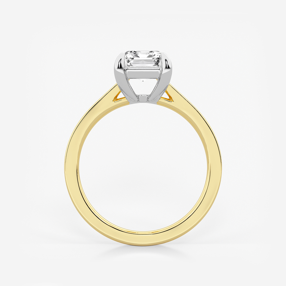 Additional Image 1 for  2 1/2 ctw Emerald Lab Grown Diamond Solitaire Engagement Ring