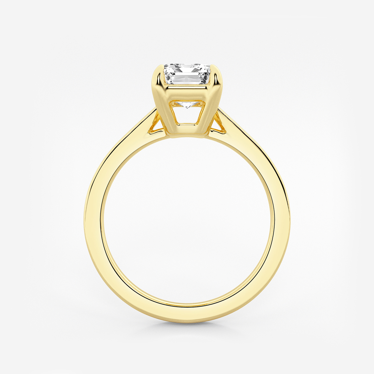 Additional Image 1 for  2 1/2 ctw Emerald Lab Grown Diamond Solitaire Engagement Ring