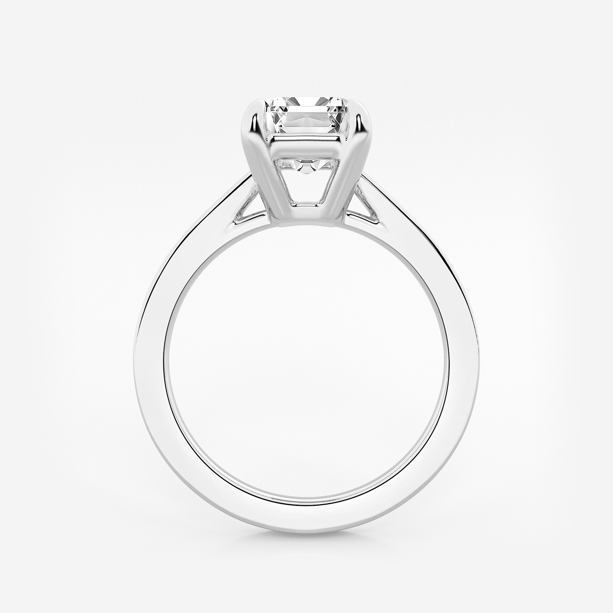 Additional Image 1 for  3 ctw Emerald Lab Grown Diamond Solitaire Engagement Ring