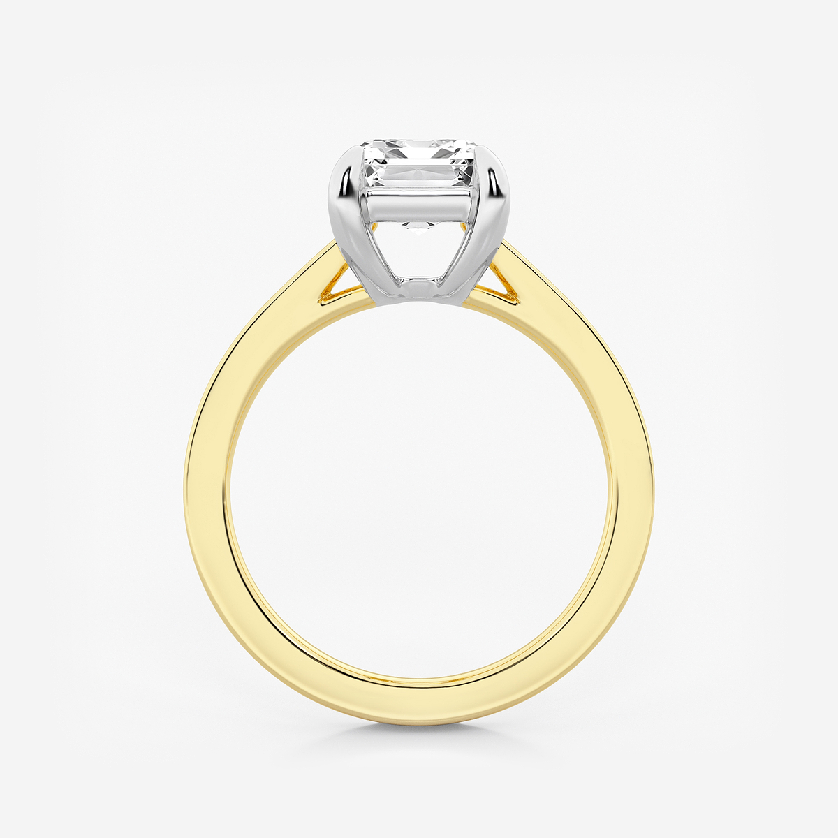 Additional Image 1 for  3 ctw Emerald Lab Grown Diamond Solitaire Engagement Ring