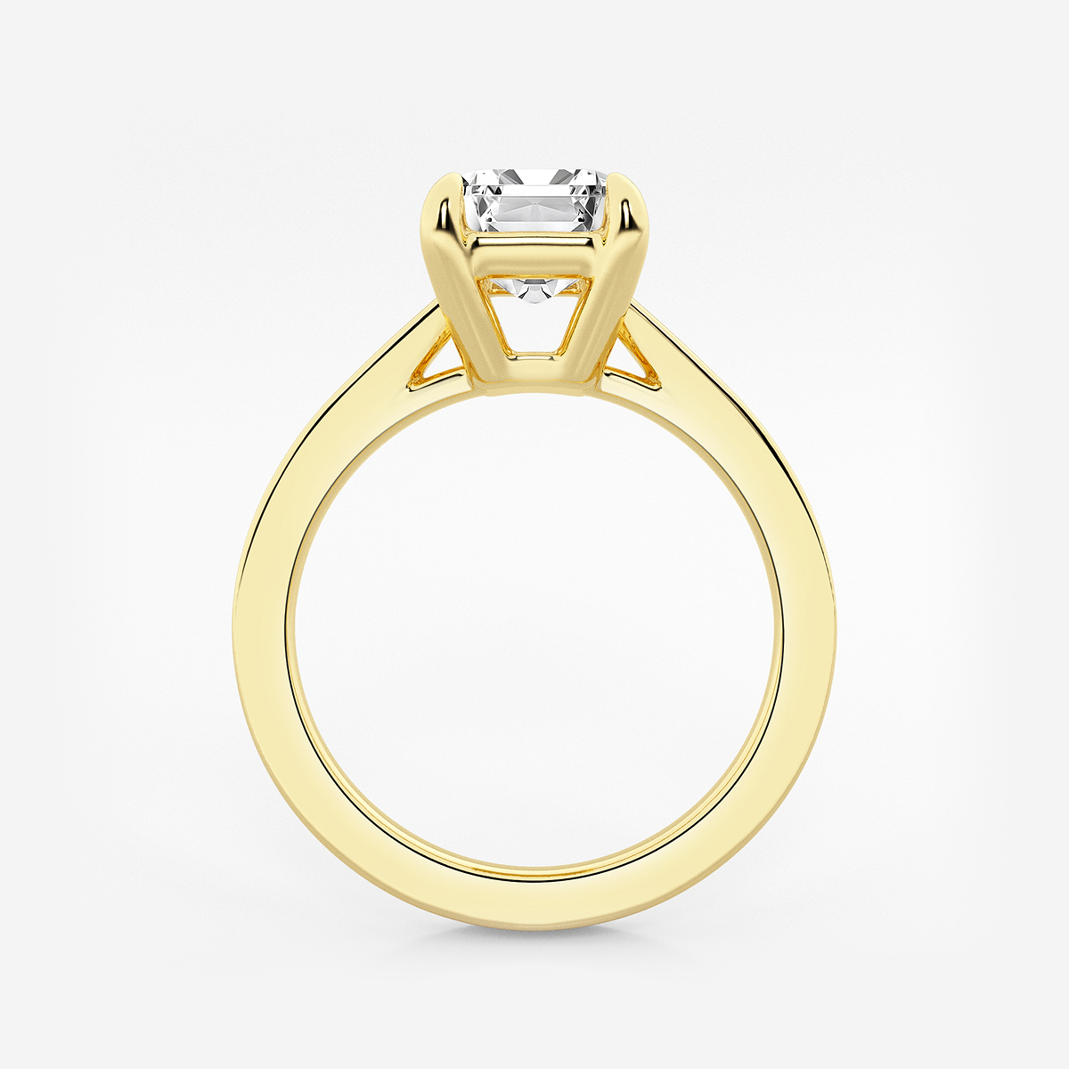 Additional Image 1 for  3 ctw Emerald Lab Grown Diamond Solitaire Engagement Ring