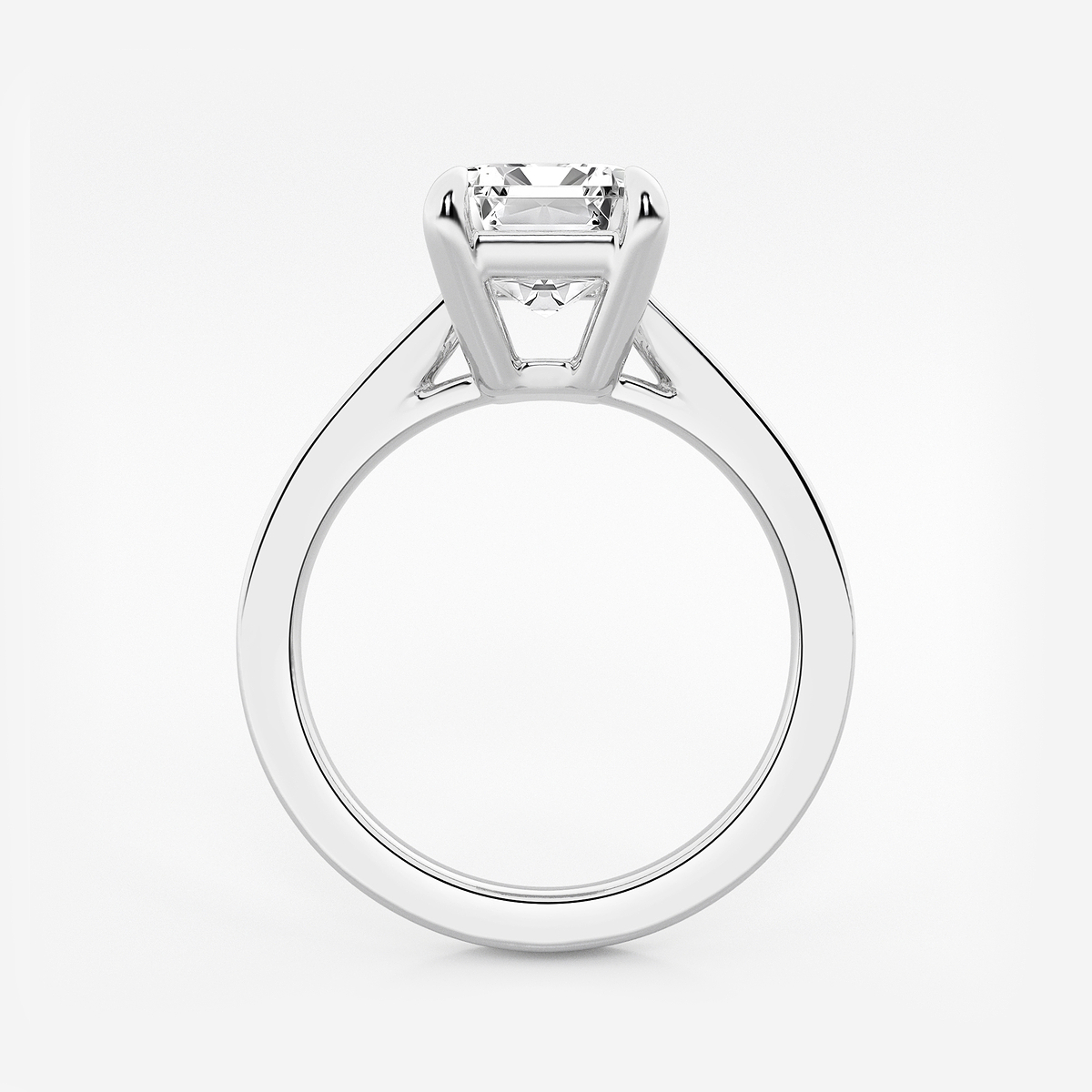 Additional Image 1 for  4 ctw Emerald Lab Grown Diamond Solitaire Engagement Ring