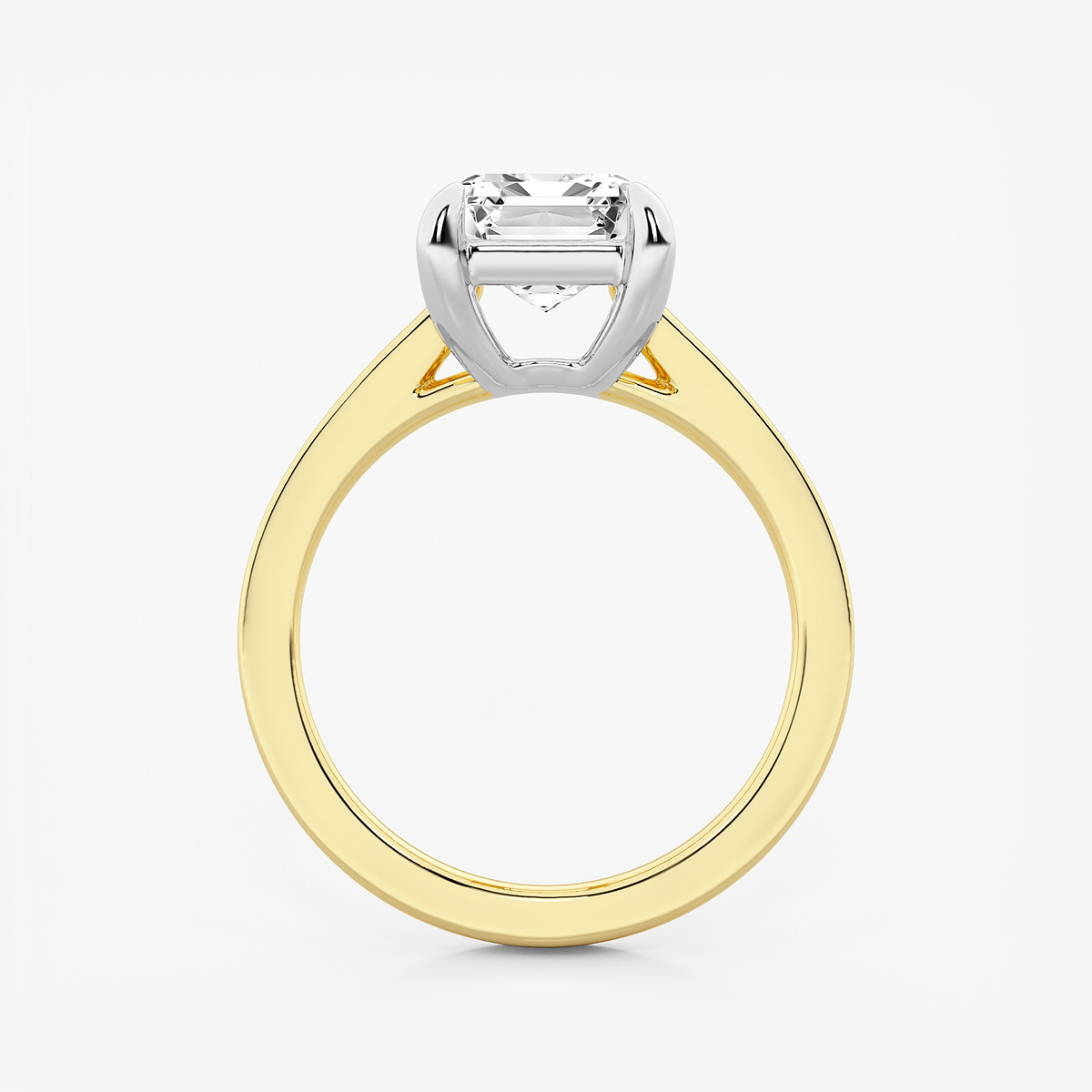 Additional Image 1 for  4 ctw Emerald Lab Grown Diamond Solitaire Engagement Ring