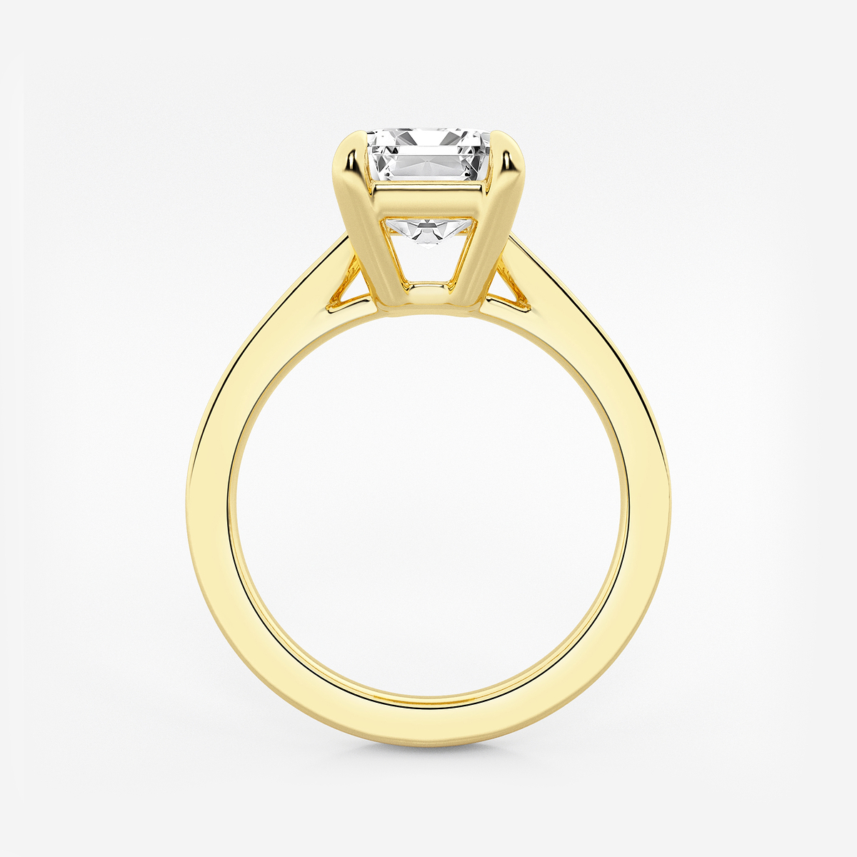 Additional Image 1 for  4 ctw Emerald Lab Grown Diamond Solitaire Engagement Ring