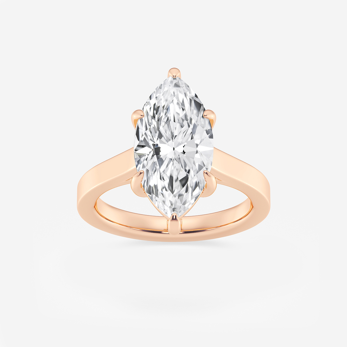 4 ctw Marquise Lab Grown Diamond Solitaire Engagement Ring