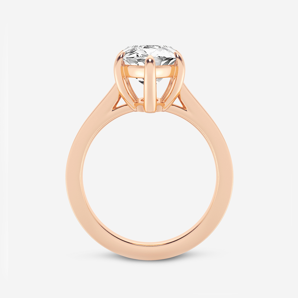 Additional Image 1 for  4 ctw Marquise Lab Grown Diamond Solitaire Engagement Ring