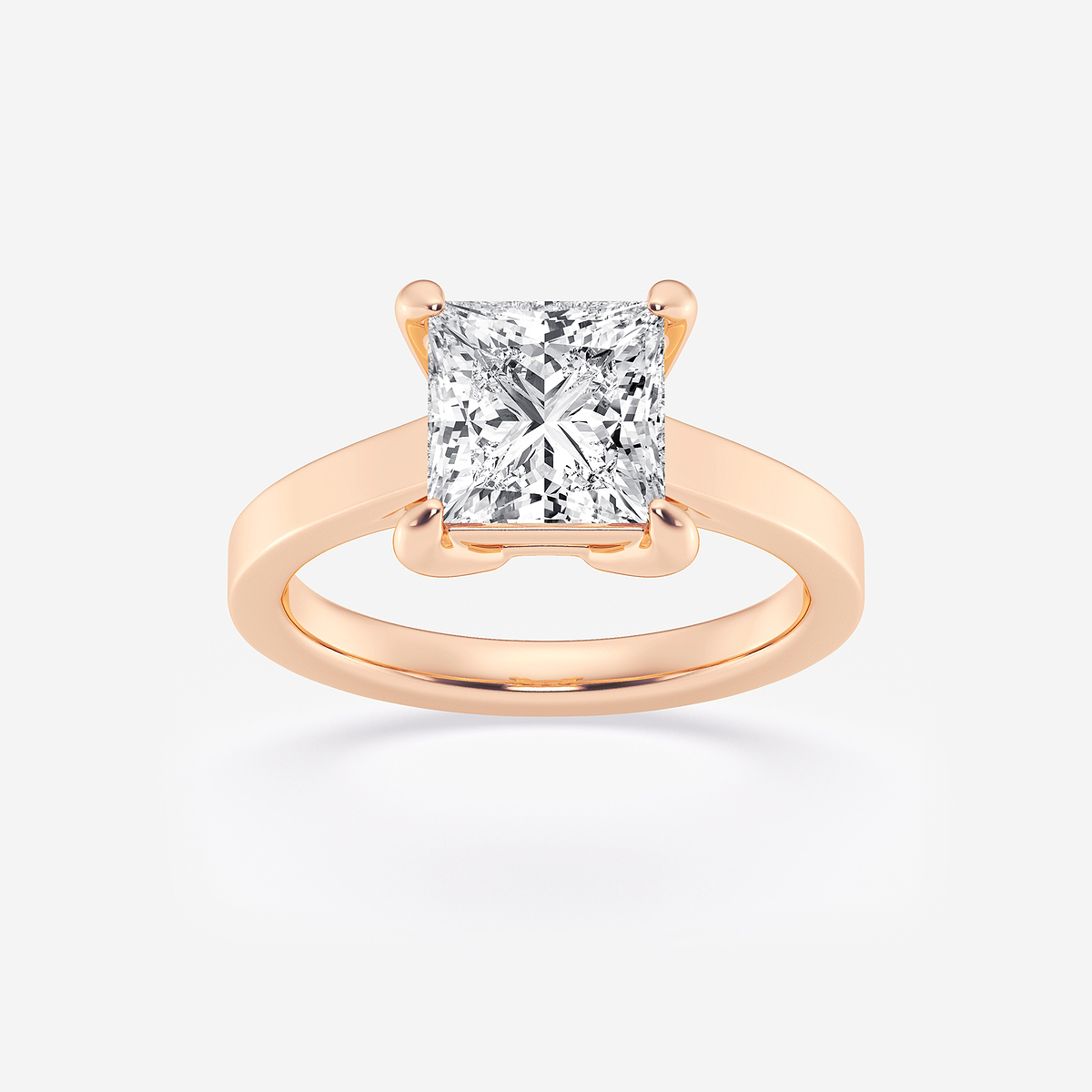 2 1/2 ctw Princess Lab Grown Diamond Solitaire Engagement Ring